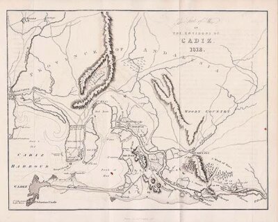 The Seat of War in the Environs of Cadiz 1812