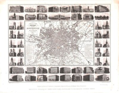 Ernst and Co's Plan of Manchester qnd Salford 1857
