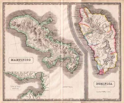 Martinico to France  Dominica to Britain  and Cul de Sac Royal  -  George Philip