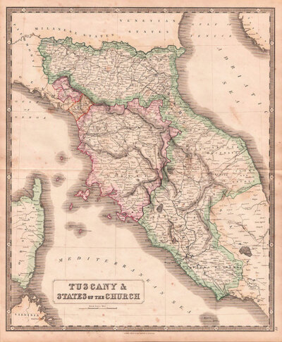 Tuscany & States of the Church  -  George Philip & Son
