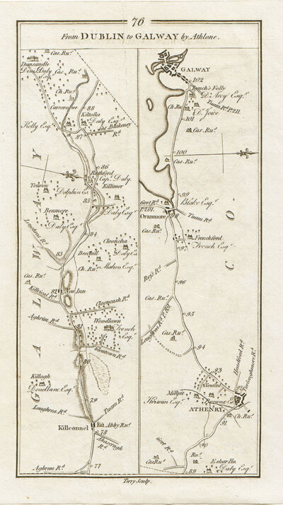 George Taylor and Andrew Skinner - Continuation of the road from Dublin to Galway by Athlone