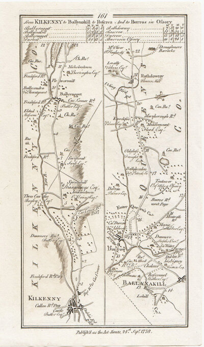 George Taylor and Andrew Skinner - Road from Kilkenny & Ballynakill to Roserea and to Burros in Ossory