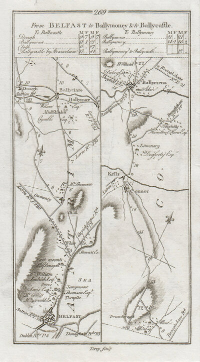 George Taylor and Andrew Skinner - Road from Belfast to Ballymoney & to Ballycastle  