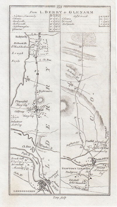George Taylor and Andrew Skinner - Commencement of the road from Londonderry to Glenarm