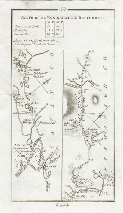 George Taylor and Andrew Skinner - Continuation of the road from Dublin to Enniskillen by Belturbet