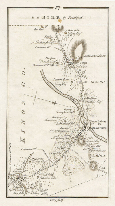 George Taylor and Andrew Skinner - Road from Birr to Eyre Court crossing River Shannon at Banagher