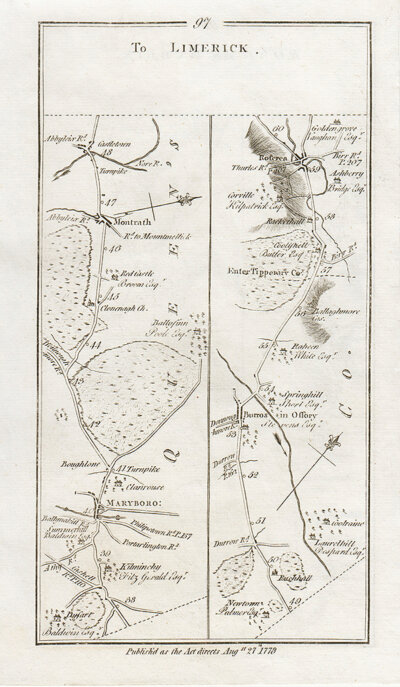 George Taylor and Andrew Skinner - Road from Maryboro to Montrath to Burros in Ossery to Roserea