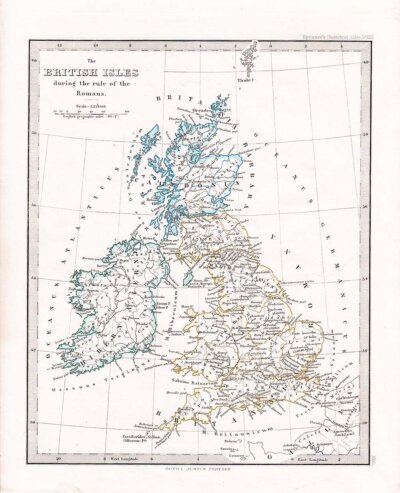 The British Isles during the rule of the Romans