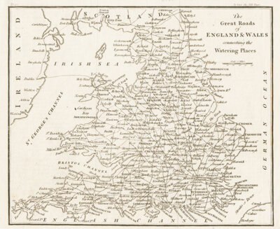 The Great Roads of England & Wales connecting the watering places