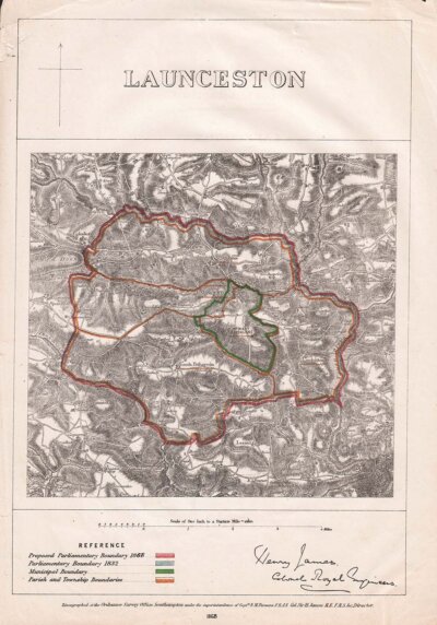Launceston Parliamentary Boundary 1868