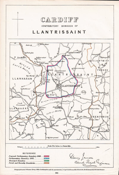 Llantrissaint Parliamentary Boundary 1868