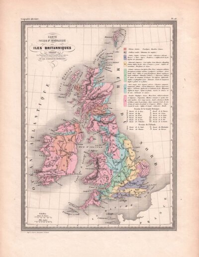 Carte Physique et Minralogique des les Britanniques.....
