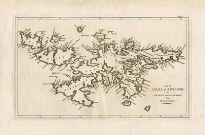 The Isles of Zetland its Extent and Division into Parishes  -  John Cary