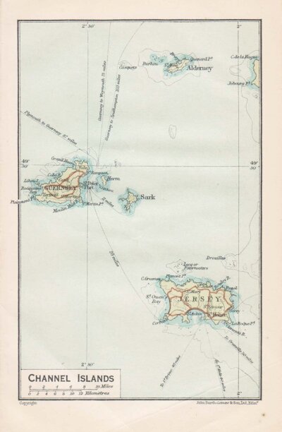 Channel Islands- John Bartholomew.