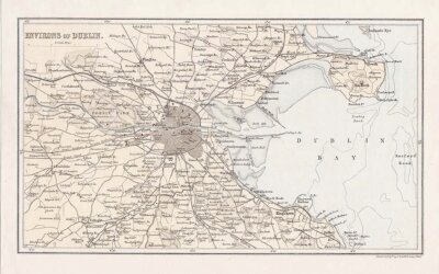 Environs of Dublin  -  John Bartholomew