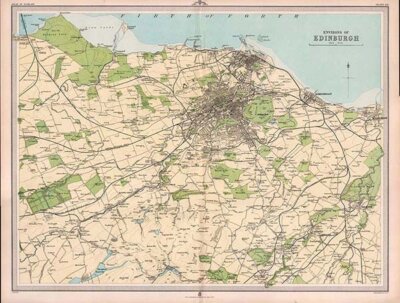 Environs of Edinburgh  -  John Bartholomew