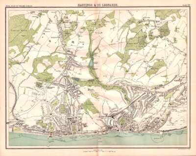 Hastings and St. Leonards - John Bartholomew.