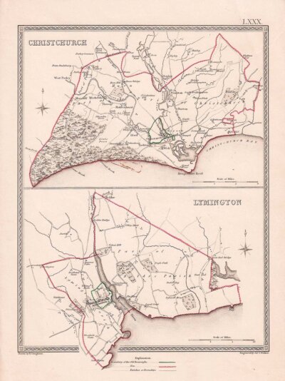 Town Plans of Christchurch and Lymington