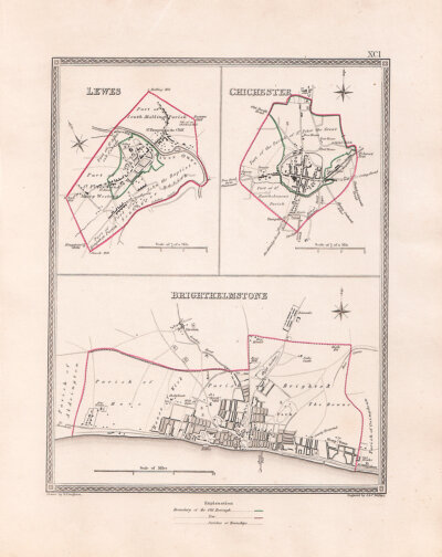 J. and C. Walker - Lewes, Chichester and Brighthelmstone