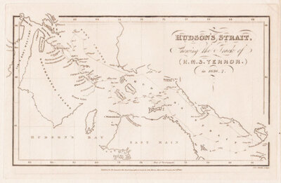 Hudson's Strait Showing the Track of HMS Terror  in 1836 - 7