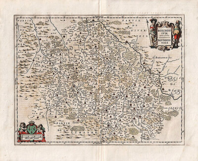Borbonium ducatus Bourbonnois  -   Jan Jansson and Henricus Hondius