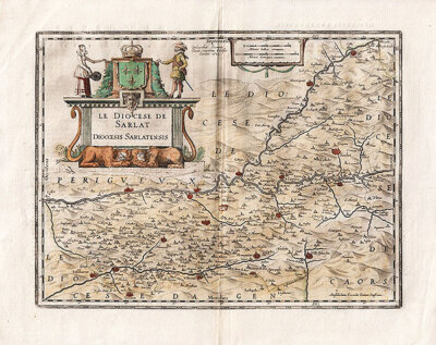 Le Diocese De Sarlat Diocoesis Sarlatensis Delineabat Joannes Tardo Caonieus Ecclesiac Sarlati 1625 -  Jan Jansson