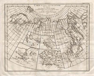 Carte des parties Nord et Est de L'Asie qui comprend Les Costes De Russie Asiatique Le Kamschatka Le Iesso et Les Isles Japon