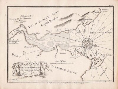 Lewis Morris - Cardigan Bay and Harbour in Cardiganshire. 