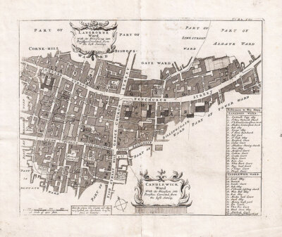 Langborne Ward and Candlewick Ward - 'With its Divisions into Parishes Corrected from the last Survey