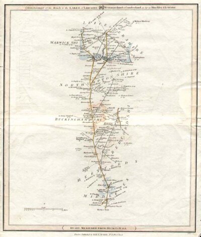 Commencement of the Roads to the Lakes of Lancaster Westmorland and Cumberland......