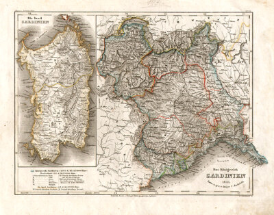 Das Knigreich Sardinien 1851 Entw u gez v Major C Radefeld
