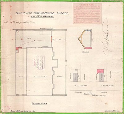 Plan of Shed No. 37 The Parade, Cardiff.