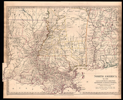  North America Sheet XIII Parts of Louisiana Arkansas Mississippi Alabama & Florida  SDUK