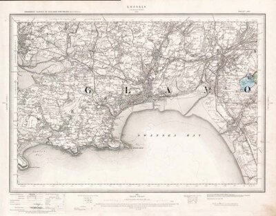 Ordnance Survey of England and Wales Third Edition  Swansea Ammanford
