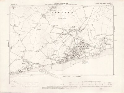 Ordnance Survey - South Western or Chichester Division West Hampnett Union.  (antique map)