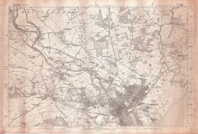 Ordnance Survey Map. Cartdiff.  1886.