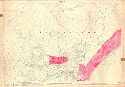 Llanbedrog - Ordnance Survey Map. Edition of 1916. 