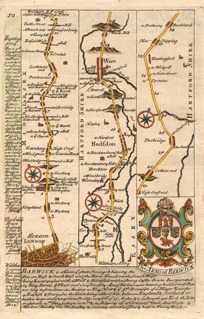The Road from  London to Barwick