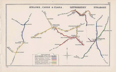Pre Grouping railway junction around Athlone Cavan & Clara Letterkenny and Strabane