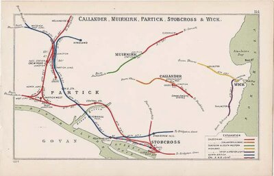 Pre Grouping railway junction around Callander Muirkirk Patrick Stobcross & Wick