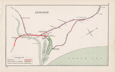 Pre Grouping railway junction around Aberdee