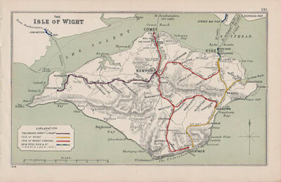 Pre Grouping railway junction around The Isle of Wight