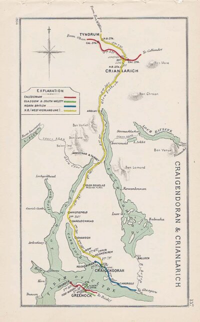Pre Grouping railway junction around Craigendoran & Crianlarich
