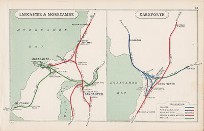 Pre Grouping railway junction around Lancaster & Morecome and Carnforth