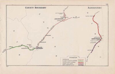 Pre Grouping railway junction around County Boundary Ayr and Lanark and Ashborne
