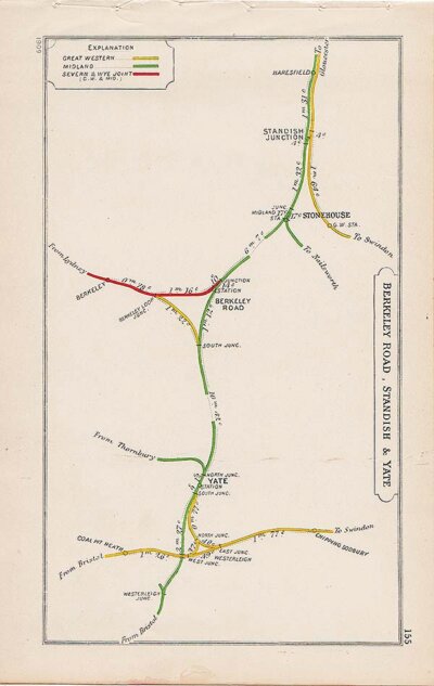 Pre Grouping railway junction around Berkeley Road Standish & Yate