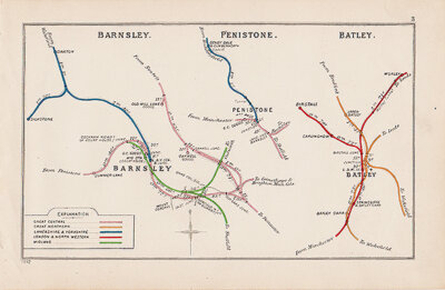 Pre Grouping railway junction around Barnsley Penistone and Batley
