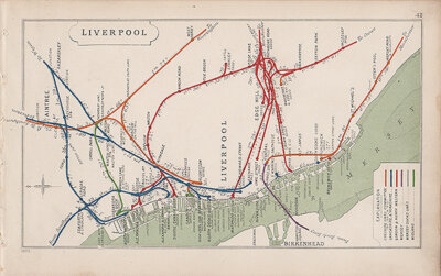 Pre Grouping railway junction around Liverpool