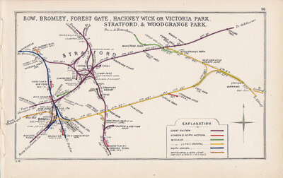 Pre Grouping railway junction around Bow Bromley Forest Gate Hackney Wick or Victoria Park Stratford & Woodgrange Park