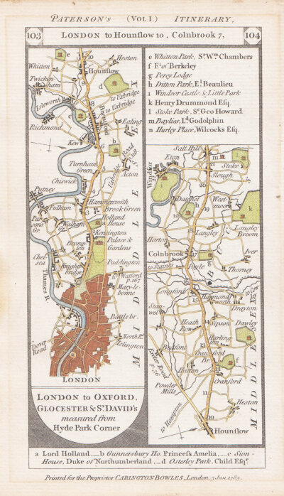 London to Oxford, Glocester and St. Davids